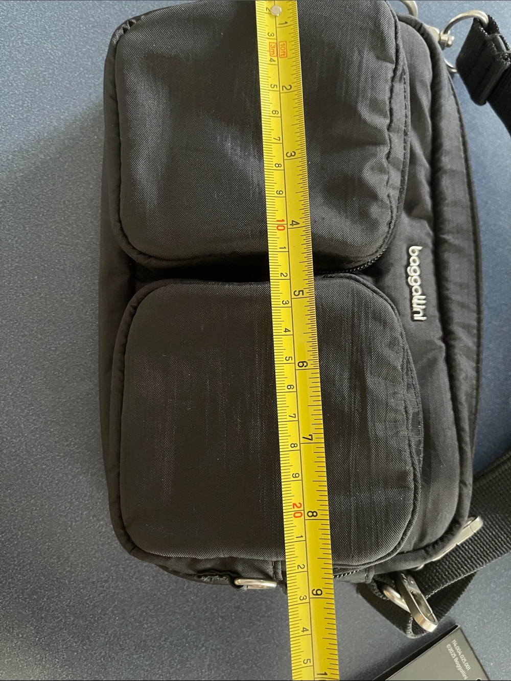 Baggallini Black Crossbody Belt Bag with Dual Front Pockets NWT - Picture 7 of 8